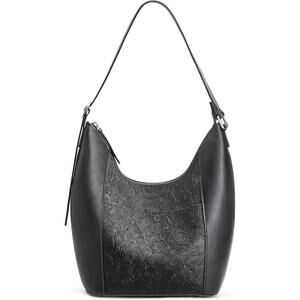 NEW  Leather Shoulder Bag Women Rose Pattern Hobo Satchel